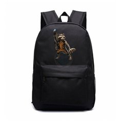 Рюкзак Енот Ракета черный №5 Noname