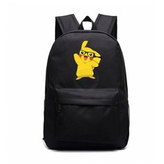 Рюкзак Пикачу в очках (Pokemon) черный №7 Noname