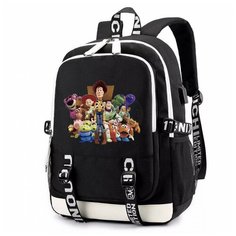 Рюкзак История игрушек черный с USB-портом №1 Noname