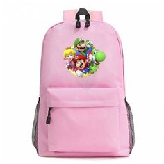 Рюкзак герои Марио (Mario) розовый №6 Noname