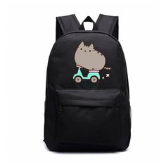 Рюкзак Кот Пушин на скутере черный №1 Noname