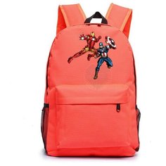 Рюкзак Железный человек и Капитан Америка (Avengers) оранжевый №7 Noname