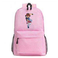 Рюкзак Эш с покеболом (Pokemon) розовый №3 Noname