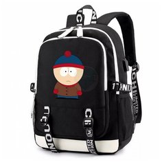 Рюкзак Стэн Марш (South Park) черный с USB-портом №9 Noname