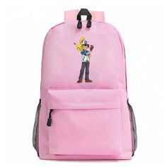 Рюкзак Эш и Пикачу (Pokemon) розовый №5 Noname