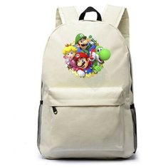 Рюкзак герои Марио (Mario) белый №6 Noname