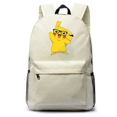 Рюкзак Пикачу в очках (Pokemon) белый №7 Noname