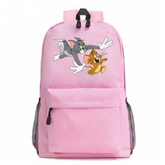 Рюкзак Том и Джерри (Tom and Jerry) розовый №4 Noname