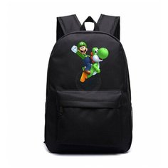 Рюкзак Луиджи и Йоши (Mario) черный №3 Noname