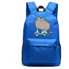 Рюкзак Кот Пушин на скутере синий №1 Noname