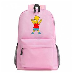 Рюкзак Барт Симпсон (The Simpsons) розовый №2 Noname