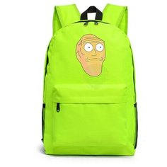 Рюкзак Большая голова (Rick and Morty) зеленый №9 Noname