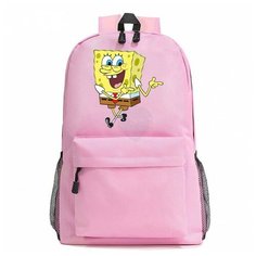 Рюкзак Губка Боб (Sponge Bob) розовый №1 Noname
