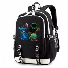 Рюкзак Лило и Стич черный с USB-портом №4 Noname