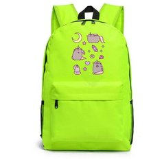 Рюкзак Кот Пушин зеленый №2 Noname