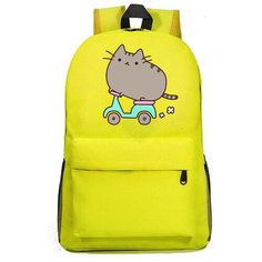 Рюкзак Кот Пушин на скутере желтый №1 Noname