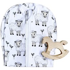 Многоразовая пеленка Mjolk Basic кокон 3-6 кг, овечки