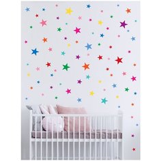 Интерьерные наклейки VEROL "Звезды" наклейка в детскую комнату на стену, подарок, стикеры, самоклеящаяся пленка, декор и интерьер, набор для детской, наклейки для интерьера, виниловые наклейки на обои детские, для декора, наклейки на стену стикеры сам