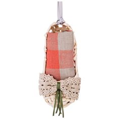 Набор полотенце в лапте SANTALINO кантри,40х70 см, лён 100%, рыжий, (850-603-42)