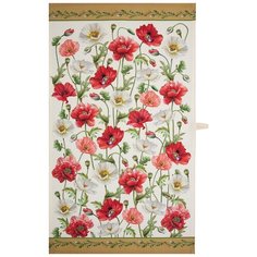 Полотенце Santalino Маки, 40х70 см, 100% хлопок, твил, кремовый (850-731-6)