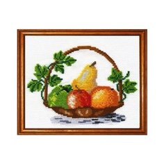 Набор для вышивания Сделай своими руками ССР.К-10 корзина с фруктами 23х19 см