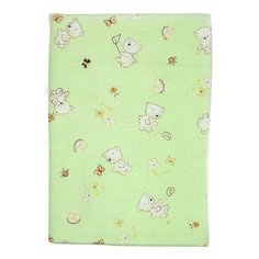 Многоразовая пеленка Forest kids фланель 130x90, мишки/зеленый