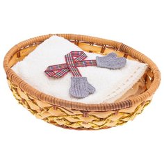 Набор полотенеце махровое SANTALINO в корзине морозко 50х30 см, шампань, х\б 100%, (850-840-74)