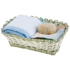 Набор из 2- х полотенец в корзине+мыло, SANTALINO шарм,30х50 см, х\б 100%, голубой, махра+рогожка850-841-22)