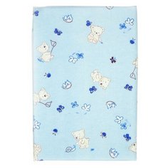Многоразовая пеленка Forest kids фланель 130x90, мишки/голубой