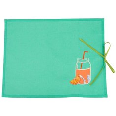 Салфетка-плейсмет Santalino Смузи-апельсин, 35*45 см, 100% х/б, св-бирюза (850-453-20)