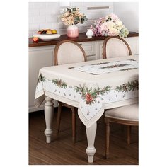 Скатерть Santalino Celebration, 160*220 см, бежевый, 100% х/б, твил, клетка (850-733-21)