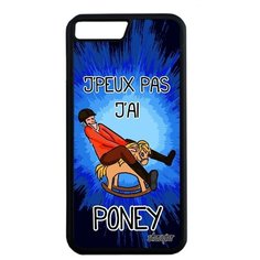 Чехол на смартфон // Apple iPhone 7 Plus // "Не могу - у меня пони!" Рисунок Шутка, Utaupia, синий