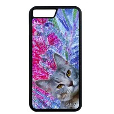 Чехол на смартфон // iPhone 7 Plus // "Котик" Cat Пушистый, Utaupia, фуксия