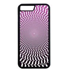 Противоударный чехол на смартфон // iPhone 7 Plus // "Иллюзия круга" Круглый Стиль, Utaupia, розовый