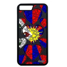 Модный чехол на смартфон // iPhone 7 Plus // "Флаг Тибета с сердцем" Любовь Дизайн, Utaupia, цветной