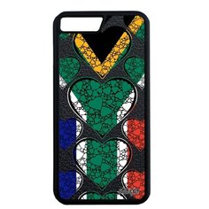 Противоударный чехол на смартфон // Apple iPhone 7 Plus // "Флаг Южной Африки с сердцем" Туризм Дизайн, Utaupia, цветной