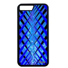 Яркий чехол на смартфон // iPhone 7 Plus // "Дизайн сталактит" Лед Иллюзия, Utaupia, синий