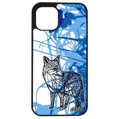 Противоударный чехол на смартфон // Apple iPhone 12 Mini // "Лиса" Лис Зверь, Utaupia, голубой