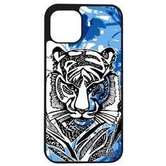 Ударопрочный чехол на смартфон // Apple iPhone 12 Pro Max // "Тигр" Зверь Тайга, Utaupia, голубой
