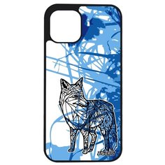 Качественный чехол на смартфон // Apple iPhone 12 Pro Max // "Лиса" Хитрая Стиль, Utaupia, голубой