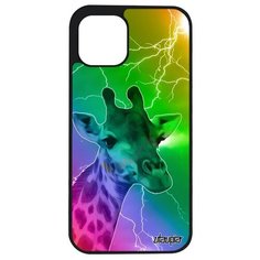 Красивый чехол на смартфон // iPhone 12 Mini // "Жираф" Жирафа Giraffe, Utaupia, цветной
