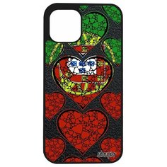 Чехол на смартфон iPhone 12, "Флаг Португалии с сердцем" Путешествие Патриот Utaupia