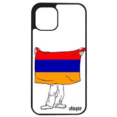 Красивый чехол на смартфон // iPhone 12 Pro Max // "Флаг Армении с руками" Путешествие Страна, Utaupia, белый