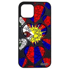 Защитный чехол на смартфон // iPhone 12 Pro Max // "Флаг Тибета с сердцем" Дизайн Любовь, Utaupia, цветной