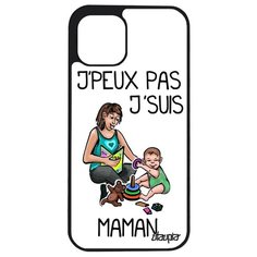 Ударопрочный чехол на смартфон // Apple iPhone 12 Mini // "Не могу - стала мамой!" Мамуля Комикс, Utaupia, белый