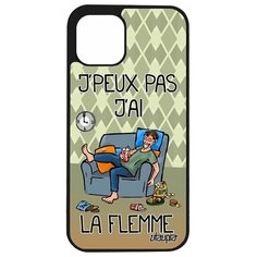 Чехол на смартфон iPhone 12, "Не могу - мне лень!" Юмор Карикатура Utaupia