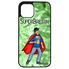 Модный чехол на смартфон // Apple iPhone 12 Mini // "Супербретонец" Комикс Рисунок, Utaupia, светло- зеленый