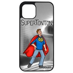 Защитный чехол на смартфон // iPhone 12 Mini // "Супердядя" Шутка Смешной, Utaupia, серый