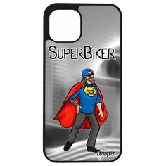 Чехол на смартфон iPhone 12, "Супербайкер" Рисунок Шутка Utaupia