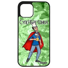 Чехол на смартфон Apple iPhone 12 pro, "Супербретонка" Комикс Рисунок Utaupia